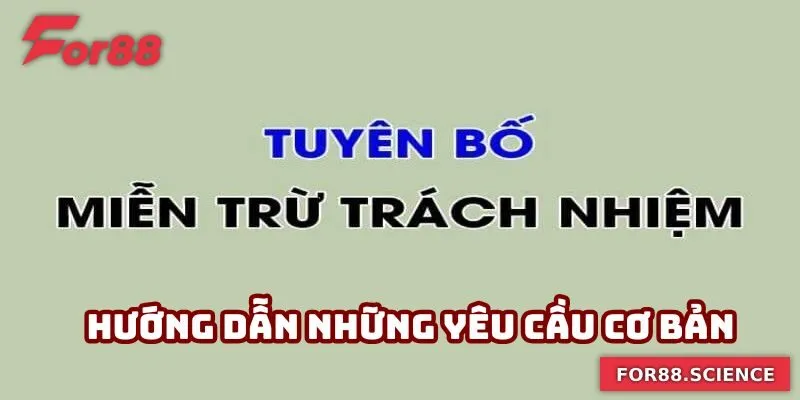 Hướng dẫn những yêu cầu cơ bản